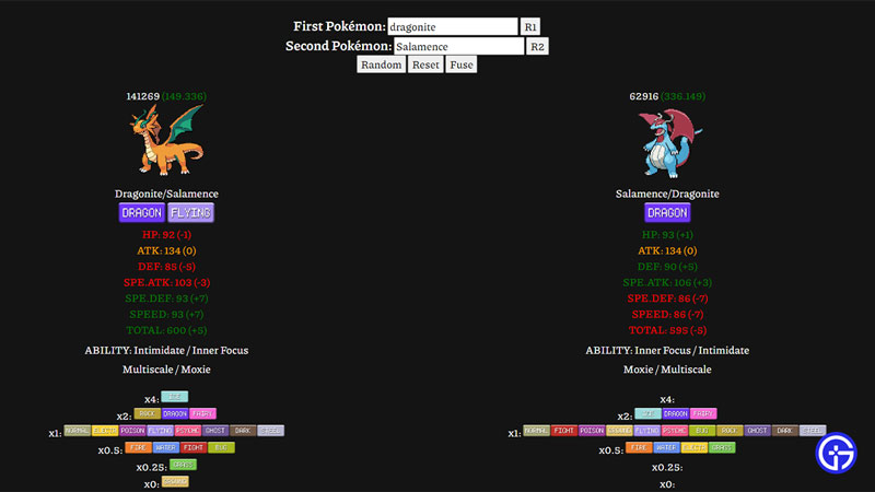 how pokemon infinite fusion calculator works