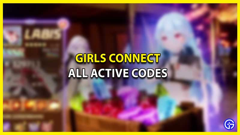 All Active Girls Connect Codes