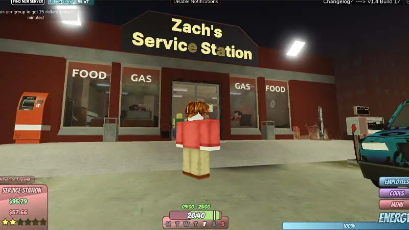 Zach's Service Station Codes