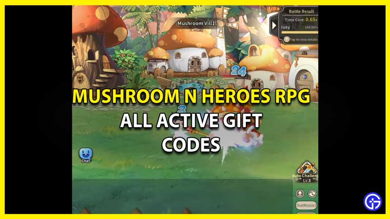 All Working Mushroom N Heroes RPG Codes