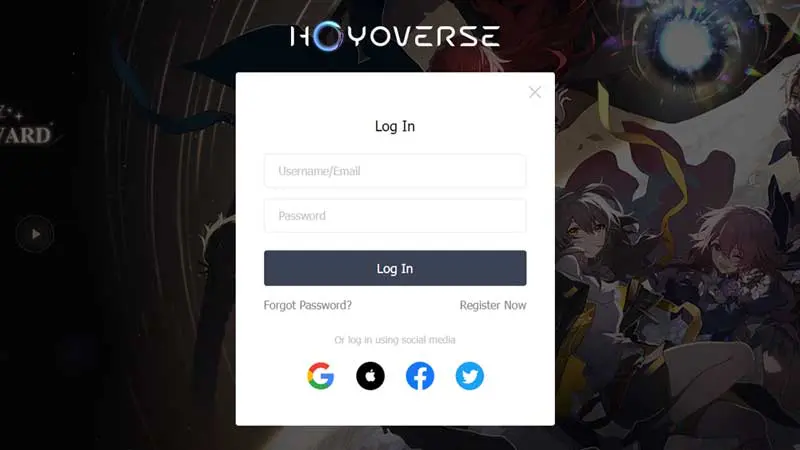 Create HoYoverse Account in Honkai Star Rail