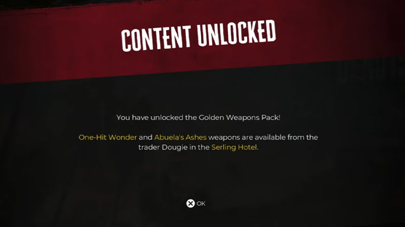How to Claim DLC Weapons & Items in Dead Island 2 (Digital Copy) Content Update Screen
