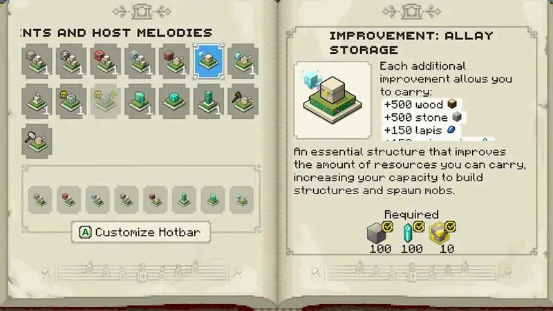 Minecraft Legends Increase Inventory Storage