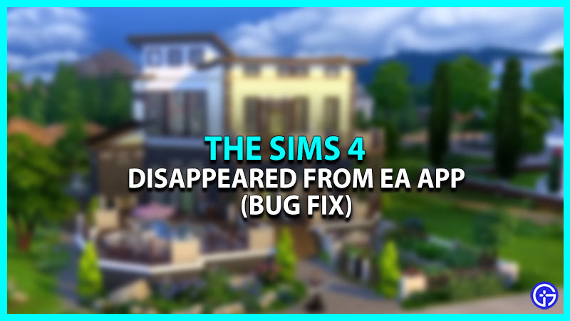 The Sims 4 Not Showing Up In EA App