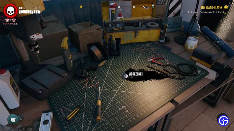 dead island 2 use workbench to repair weapons and craft items