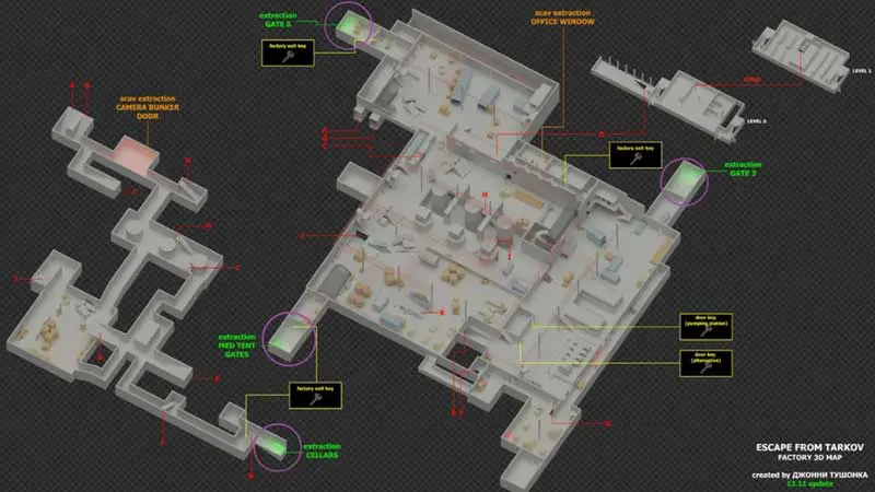 scout escape from tarkov factory map