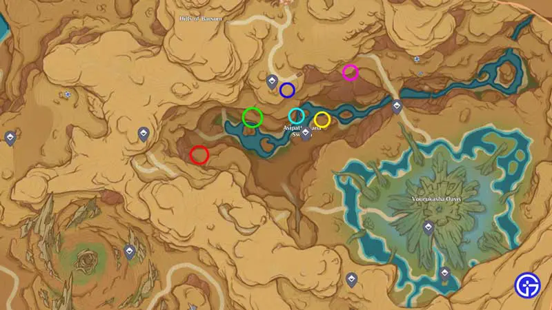 how to get udumbara pistils in genshin impact and locations