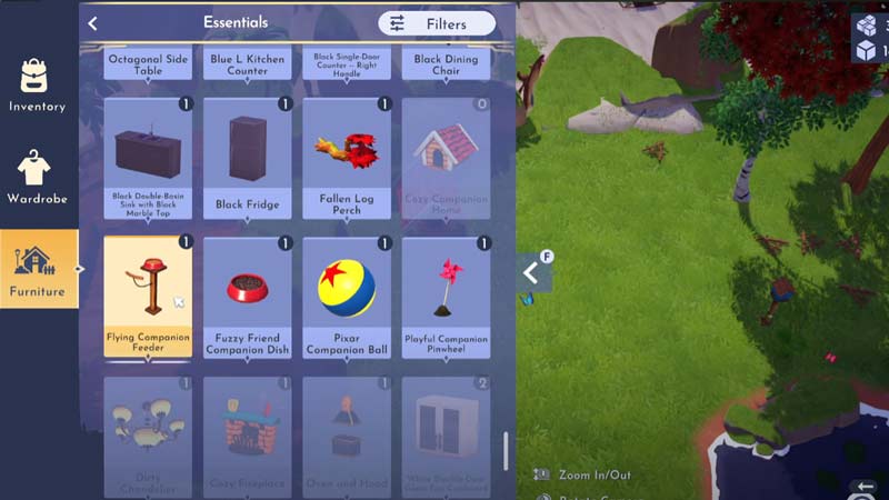 how to craft a flying companion feeder in Disney dreamlight valley