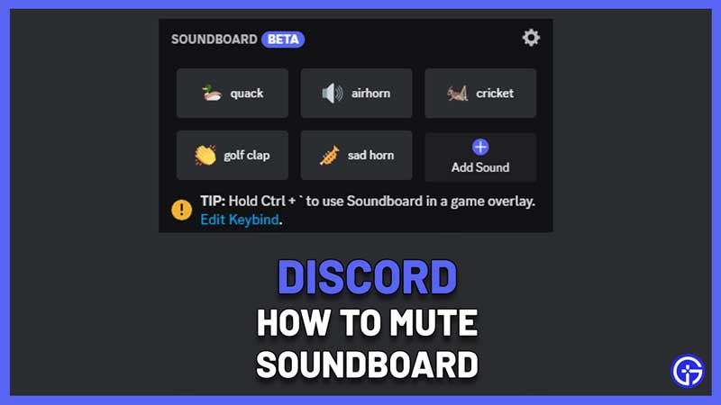 how to mute soundboard discord