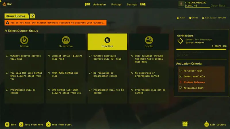 how to activate outpost in meet your maker