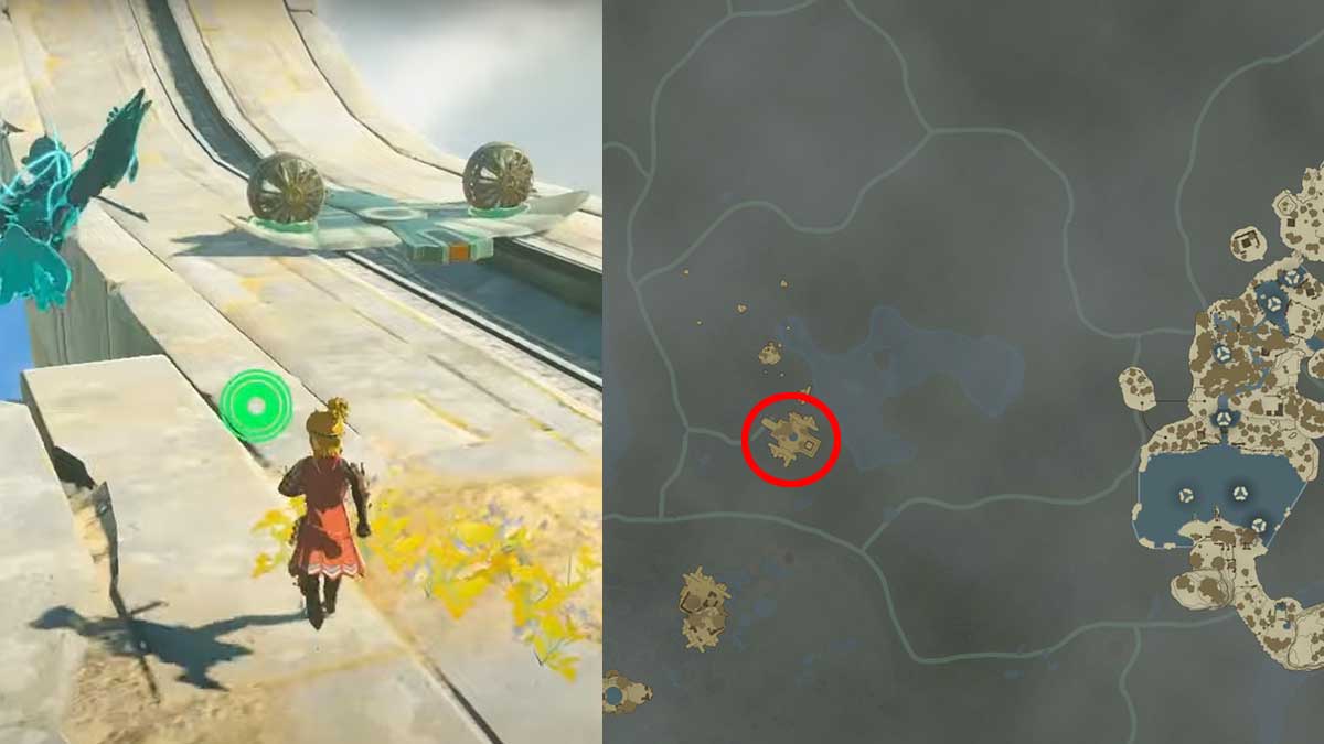 East Gerudo Sky Archipelago to get zonai wings to complete South Lomei Prophecy Quest totk
