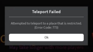 Roblox Error Code 773 Fix (Teleporting Issue) - Gamer Tweak