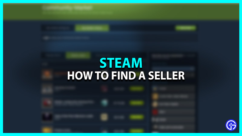 How to Find a Seller in Steam Market