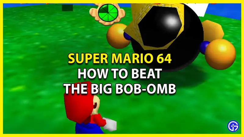 How to beat the Big Bob-omb in Super Mario 64.