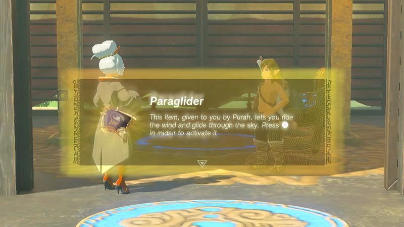 Zelda Tears of the Kingdom Get and Use Paraglider