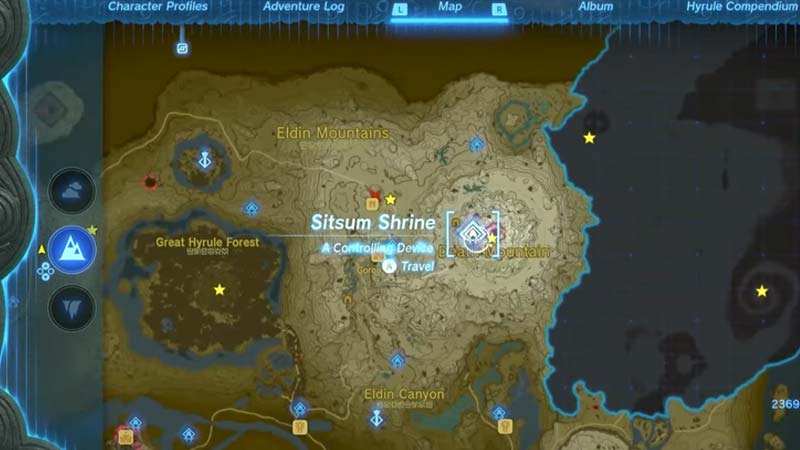 Sitsum Shrine in Zelda Tears of the Kingdom (TOTK)