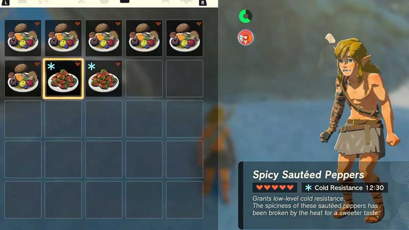 Zelda TOTK Cold Resistance Meals Spicy Peppers