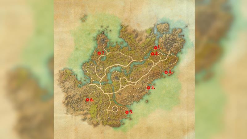 All Skyshards locations on ESO map