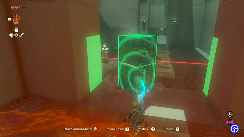 Block lasers to open door in Sahirow Shrine Zelda ToTK