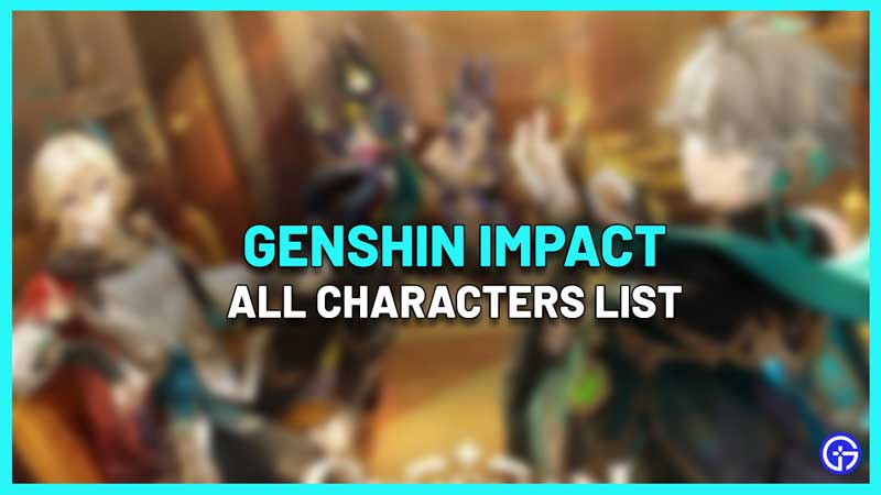 genshin impact all characters