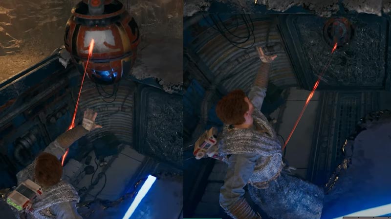 Roller Mine Machine Droid Jedi Survivor get into Abandoned Shack