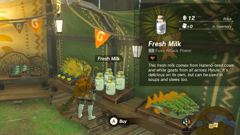 zelda tears of the kingdom totk get fresh milk