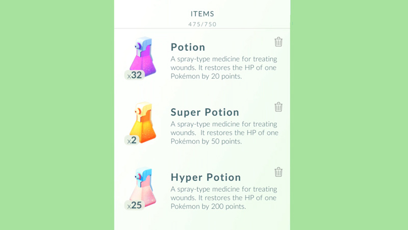 How to get more Potions in Pokemon GO