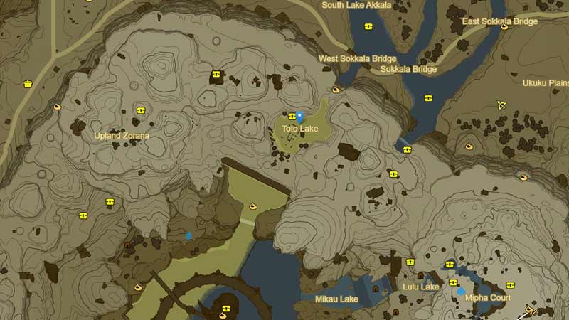 how to find toto lake in zelda tears of the kingdom