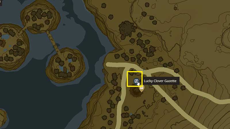 lucky clover gazette poi map location