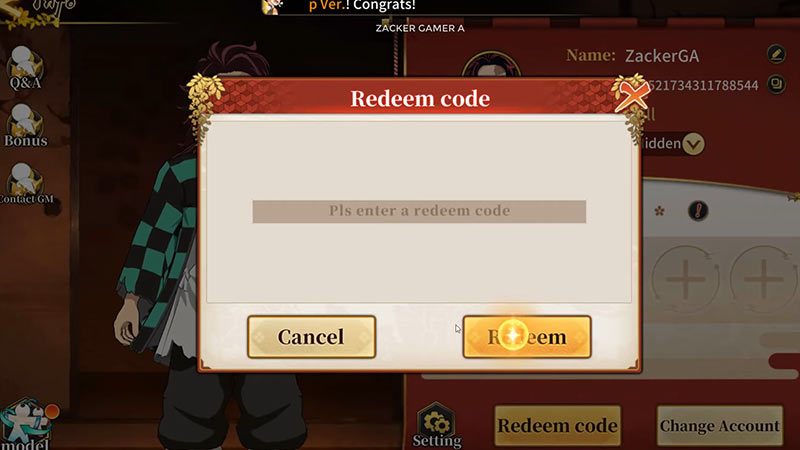 how to redeem DS Blade of Hashira Codes