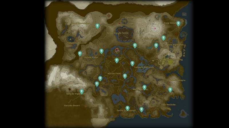 All Stable locations on ToTK