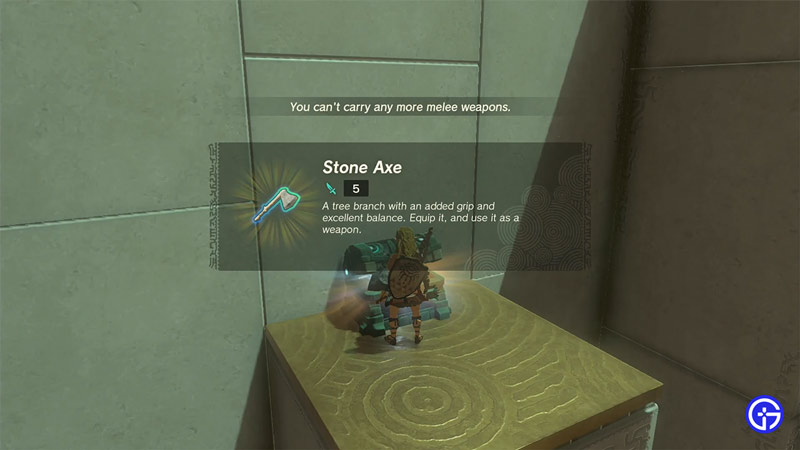 stone axe treasure chest zelda totk gutanbac shrine