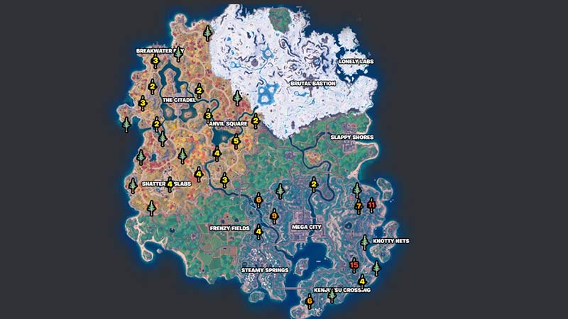 timber pines locations map fortnite