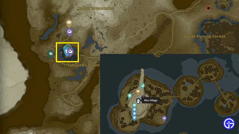 where is rito village zelda tears of the kingdom map