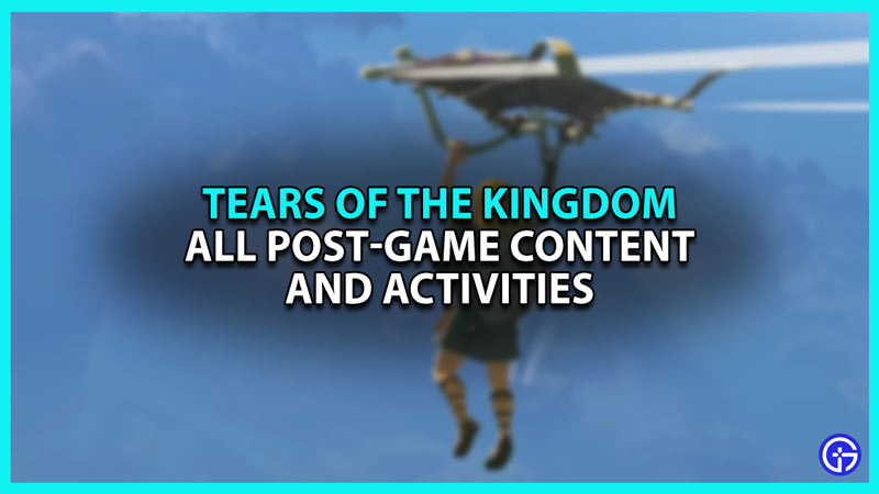 Zelda Tears Of The Kingdom All Post Game Unlockable and Activities