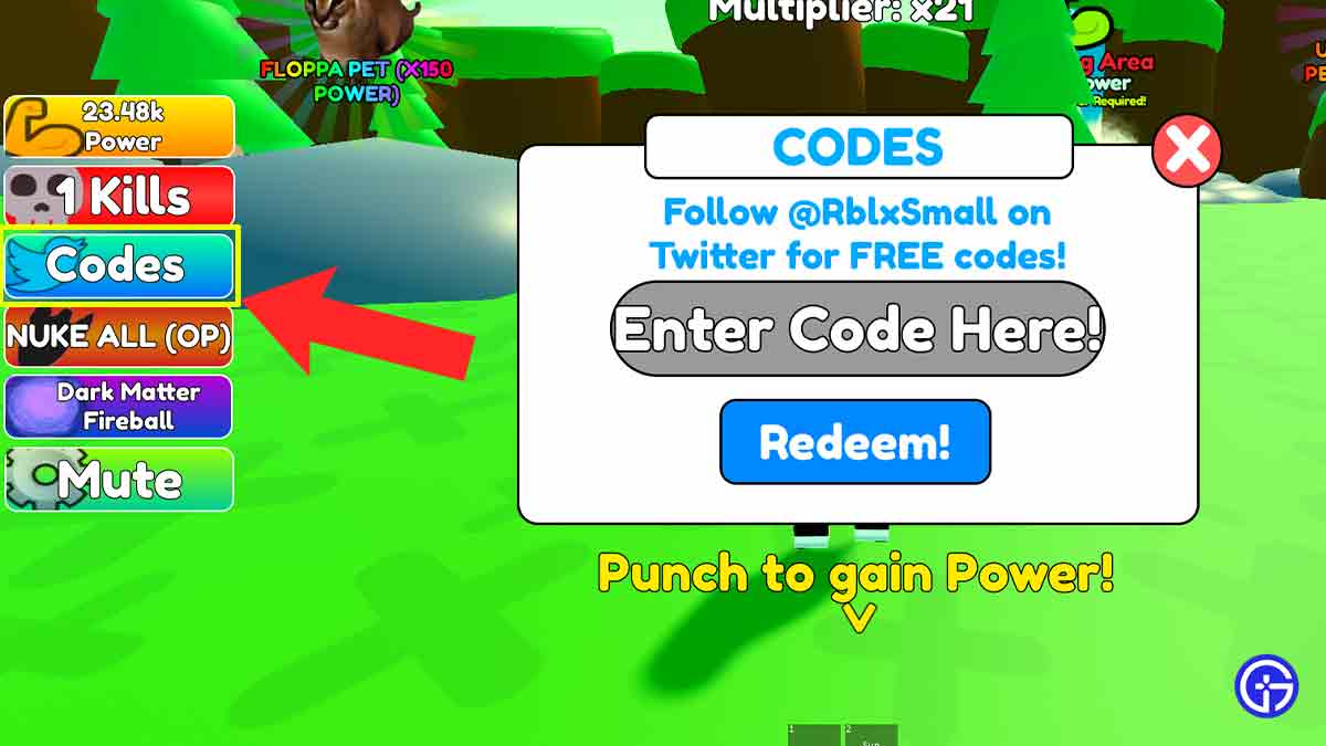 how to redeem Active Fireball Punching Simulator Codes 