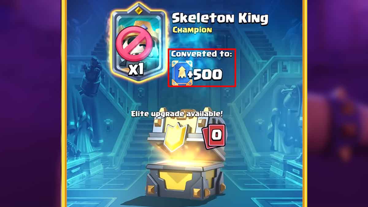 Characters Card Conversion to get elite wild cards in Clash Royale level 15