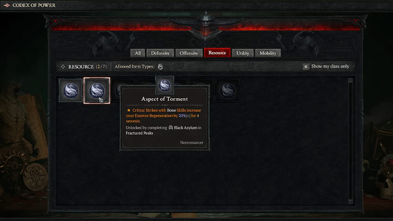 Diablo 4 Necromancer Legendary Aspects