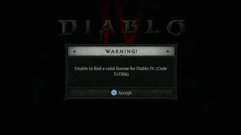 Diablo IV Error Code 315306 Fix