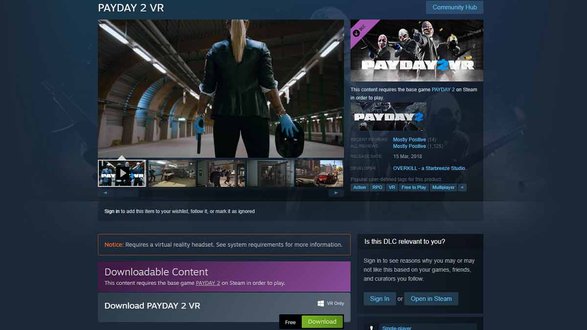 How Can I Install & Play Payday 2 in VR