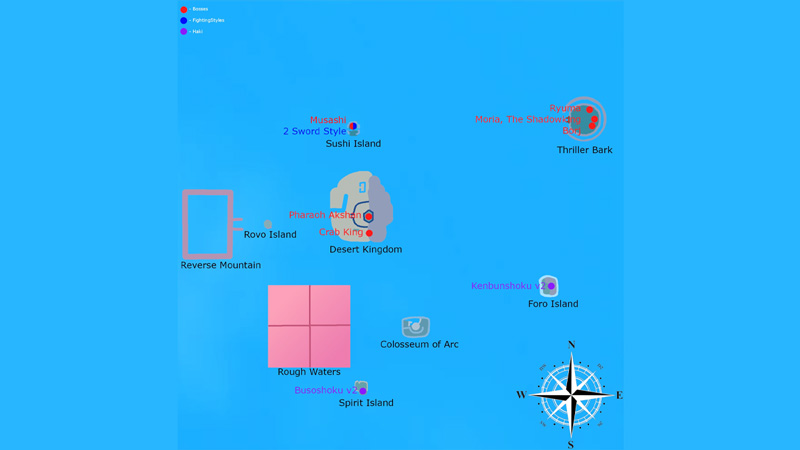 GPO MAP Update 8 🗺️ Dressrosa New Island Locations Grand Piece Online 