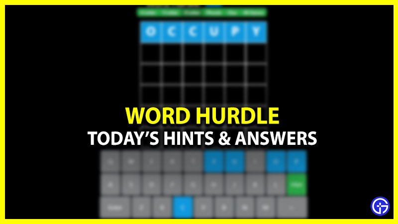 Word Hurdle Hints & Answers