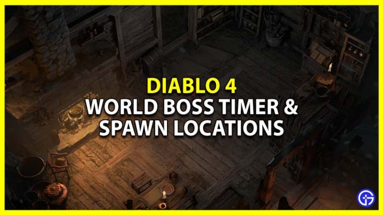 Diablo 4 World Boss Timer Spawn Locations