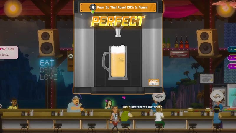 beer mini game in dave the diver