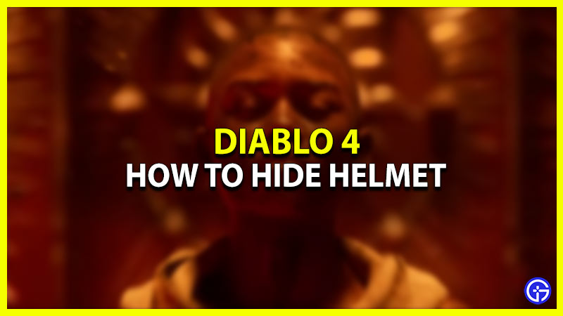 how to hide helmet in diablo 4
