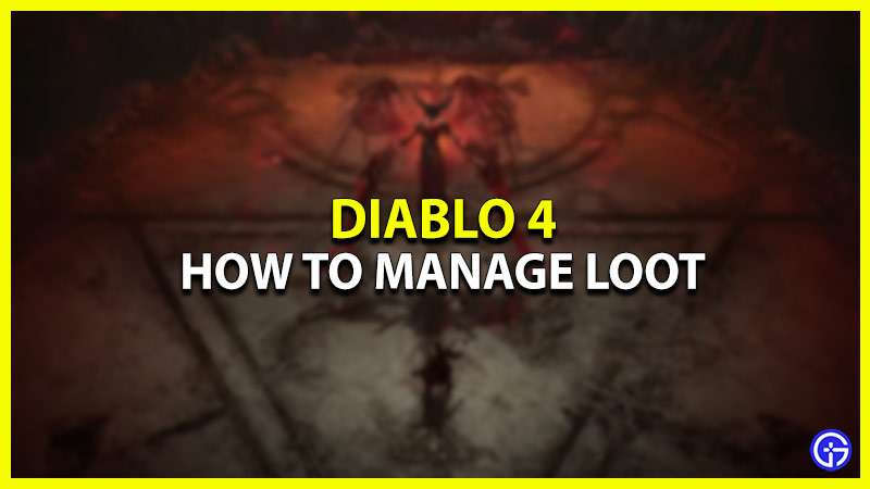 how to manage loot and inventory in diablo 4