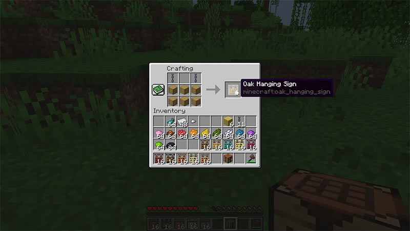 hanging signs in minecraft 1.20