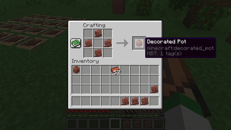 how to decorate pots in minecraft 