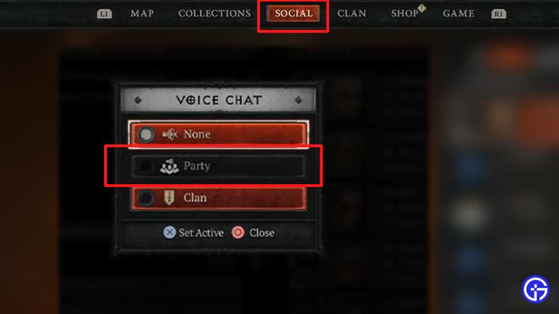 how to join party voice chat d4 