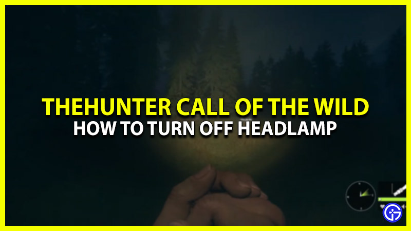 turn off/on flashlight in thehunter call of the wild